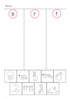Initial Sound Sort Cut and Glue Activities